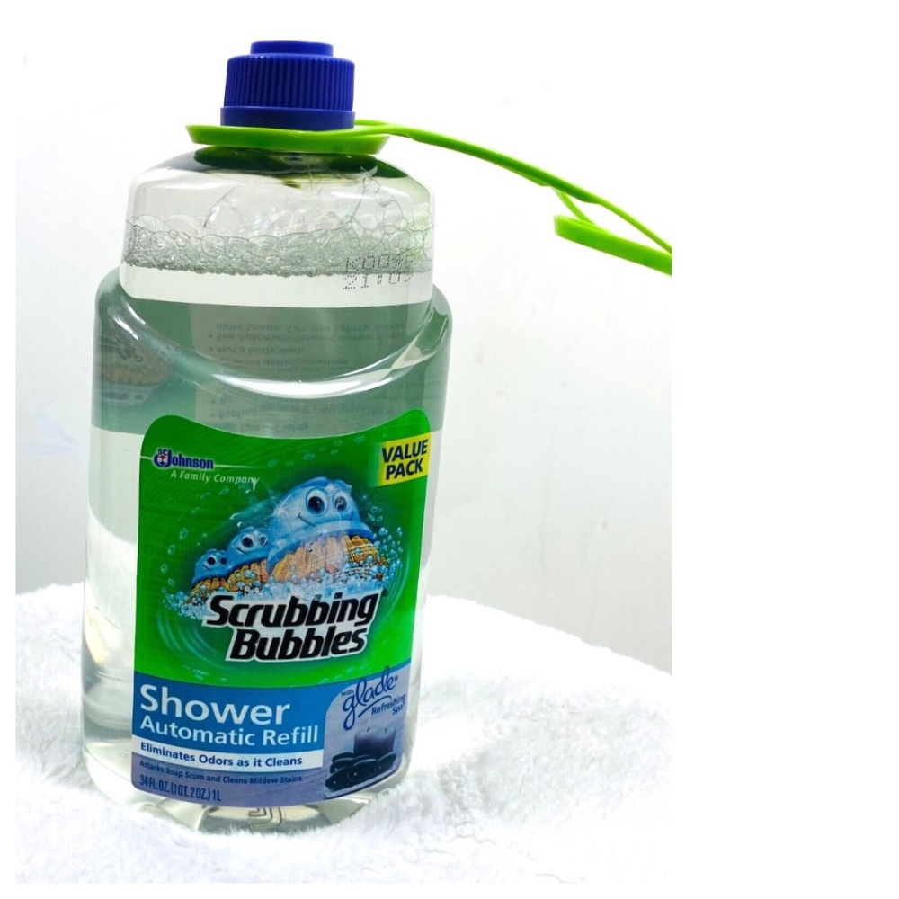 NEW Scrubbing Bubbles Automatic Shower Cleaner Refill Glade Refreshing Spa 34 oz